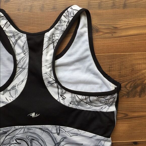 Athletic Works XS Lined racerback tank black white - Picture 3 of 4